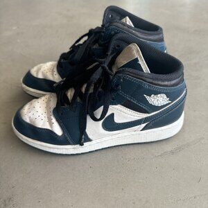 Boys Blue and White Nike Air Jordans